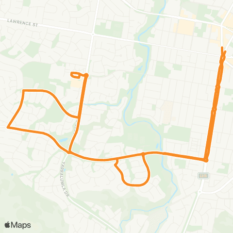 Victoria Regional Buses Wodonga via West Wodonga map