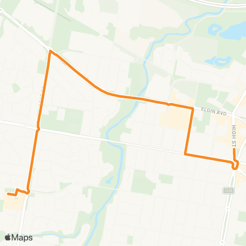 Victoria Regional Buses Wodonga via Wodonga map