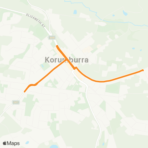 Victoria Regional Buses Korumburra - Korumburra (via King St-Commercial St) via Korumburra map