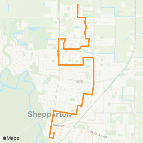 Victoria Regional Buses Sale Station via Reeve Street map