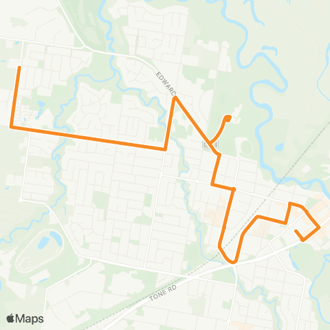 Victoria Regional Buses Yarrawonga Rd - Wangaratta via Yarrawonga Rd map