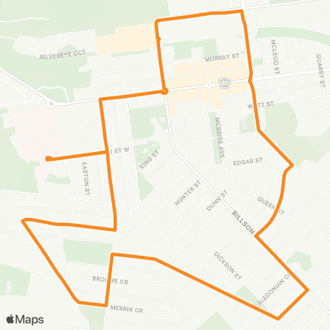 Victoria Regional Buses Wonthaggi via South Wonthaggi map