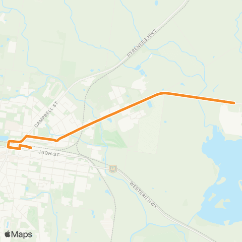 Victoria Regional Buses Hopkins Correctional Ctr - Ararat via Hopkins Correctional Ctr map