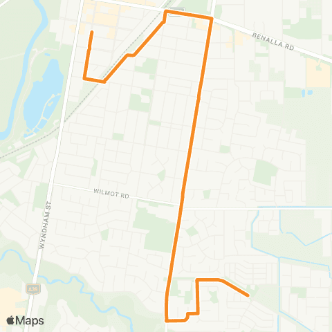 Victoria Regional Buses Echuca - 24 Lane via Moama map