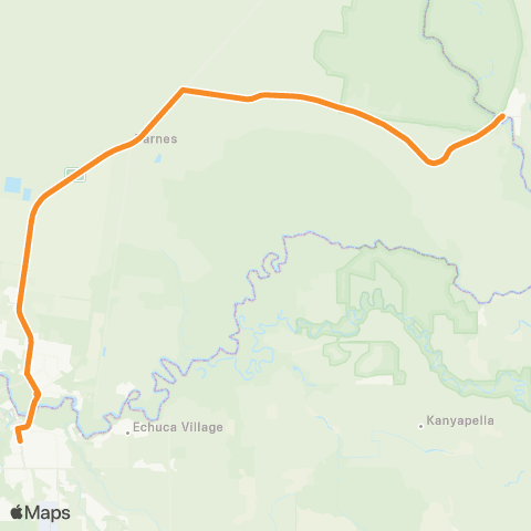 Victoria Regional Buses Barmah - Echuca via Barmah map