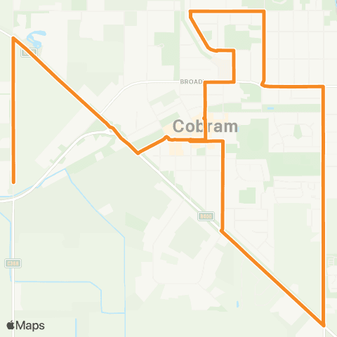 Victoria Regional Buses Cobram via Cobram map