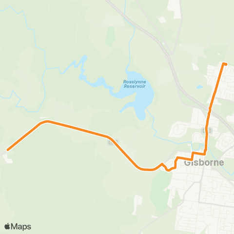 Victoria Regional Buses Bullengarook Cfa - Gisborne via Bullengarook Cfa map