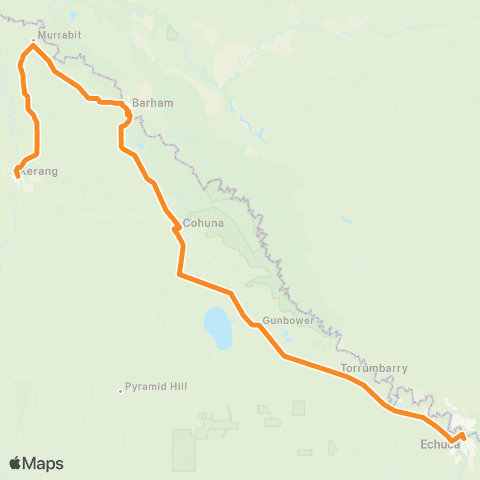 Victoria Regional Buses Kerang - Echuca via Kerang map