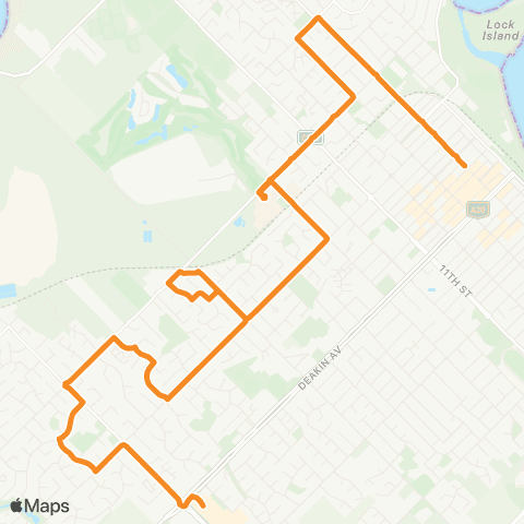 Victoria Regional Buses Mildura City via West Mildura map