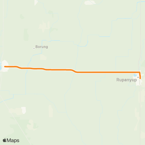 Victoria Regional Buses Rupanyup via Rupanyup map