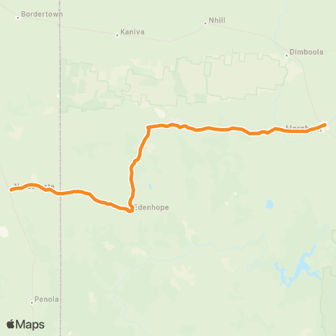 Victoria Regional Buses Naracoorte - Horsham via Natimuk, Goroke, Edenhope map