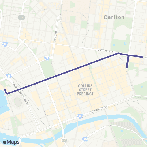 PTV - Public Transport Victoria Central Pier Docklands - St Vincents Plaza map