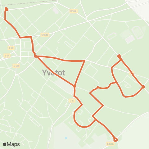 Vikibus Boucle du N. (vers le Manoir du Fay) > Boucle du S. (vers Camus) map