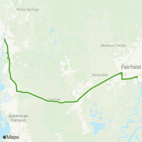 The Vine Napa-Solano Express map