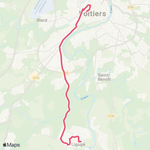 Vitalis Ligugé Gare-Ecossais map