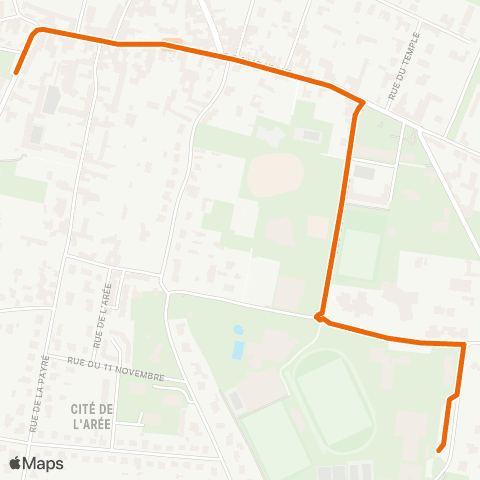 Vitalis Navette Collège St Exupery-Sacré Coeur map