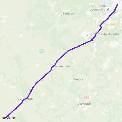 Vitalis Lusignan Gare-Gare Routière map