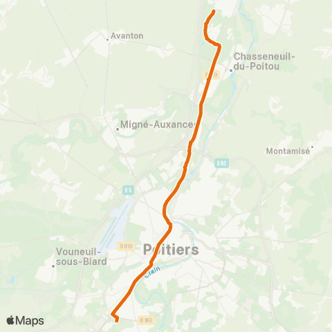 Vitalis Navette - Bois d'Amour-Futuroscope LPI map