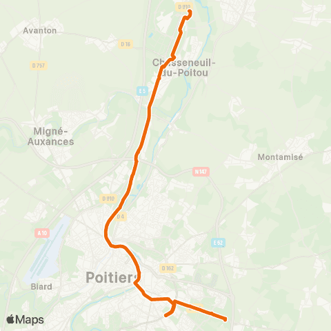 Vitalis Navette Gare du Futuroscope-Ctre Equestre map