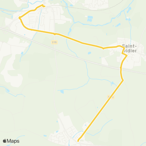 Mova (Vitobus) Domagné - St-Didier - Châteaubourg Gare map