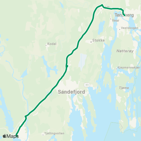 VKT - Vestfold Kollektivtrafikk Larvik-Tønsberg map