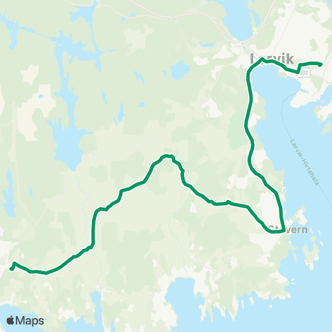 VKT - Vestfold Kollektivtrafikk Brunla-Helgeroa map