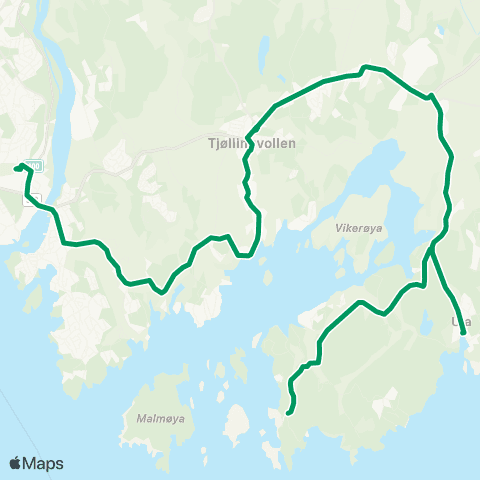 VKT - Vestfold Kollektivtrafikk Ula-Vgs i Larvik map