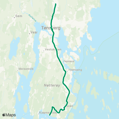 VKT - Vestfold Kollektivtrafikk Torød-Tønsberg map