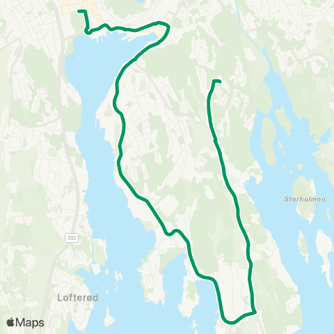VKT - Vestfold Kollektivtrafikk Hjertnes-Varden ungdomsskole map