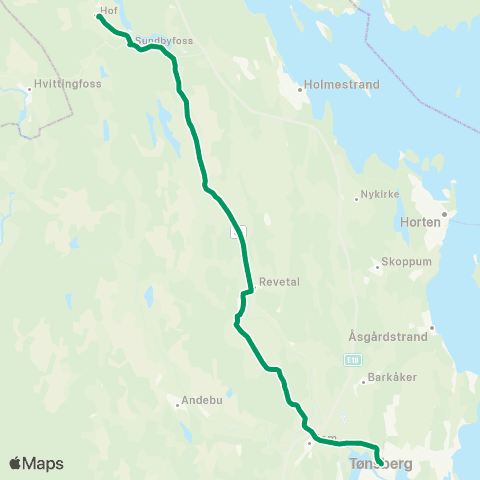 VKT - Vestfold Kollektivtrafikk Tønsberg-Ramnes-Hof map