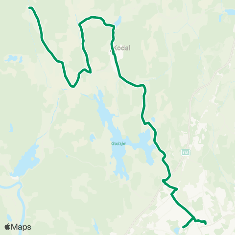 VKT - Vestfold Kollektivtrafikk Gjerstad-Bugården-Sandefjord map