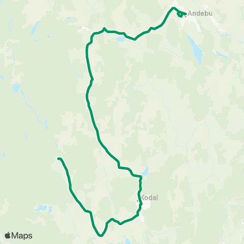 VKT - Vestfold Kollektivtrafikk Gjerstad-Andebu map