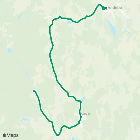 VKT - Vestfold Kollektivtrafikk Gjerstad-Kodal-Andebu map