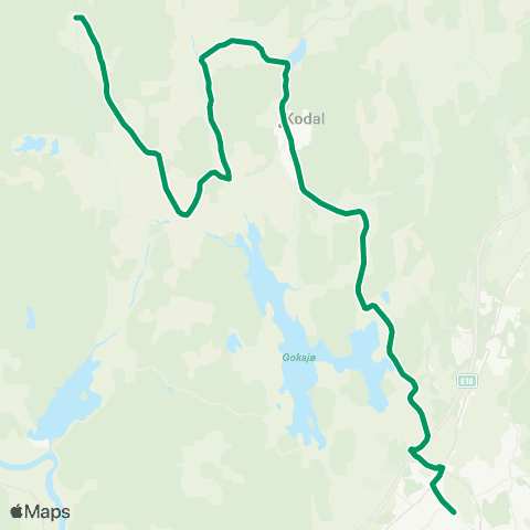 VKT - Vestfold Kollektivtrafikk Kodal-Tollehaugen-Kodal map
