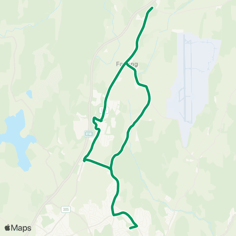 VKT - Vestfold Kollektivtrafikk Breidablikk usk-Fevang map