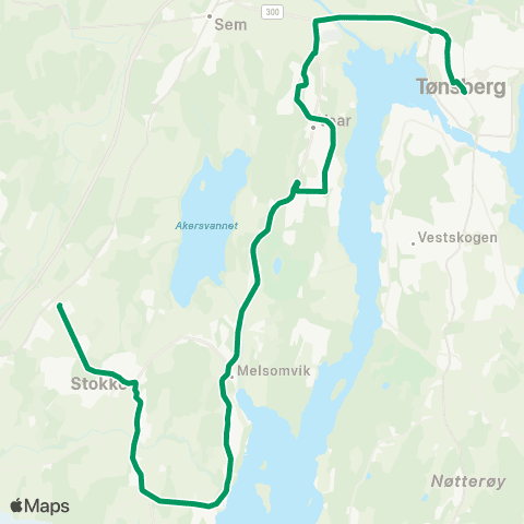 VKT - Vestfold Kollektivtrafikk Tønsberg-Stokke map