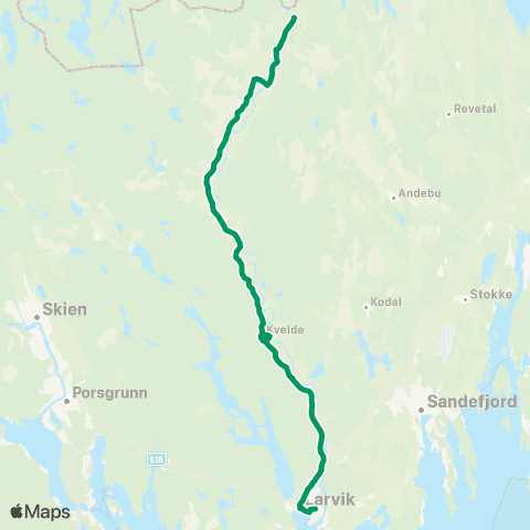 VKT - Vestfold Kollektivtrafikk Lardal skole-Svarstad map