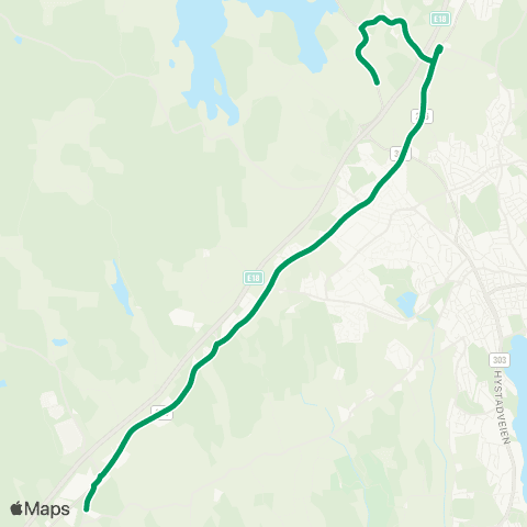 VKT - Vestfold Kollektivtrafikk Kongshaugen-Haukerød map