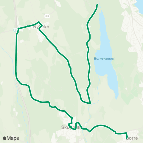 VKT - Vestfold Kollektivtrafikk Rygland-Nykirke-Borre map