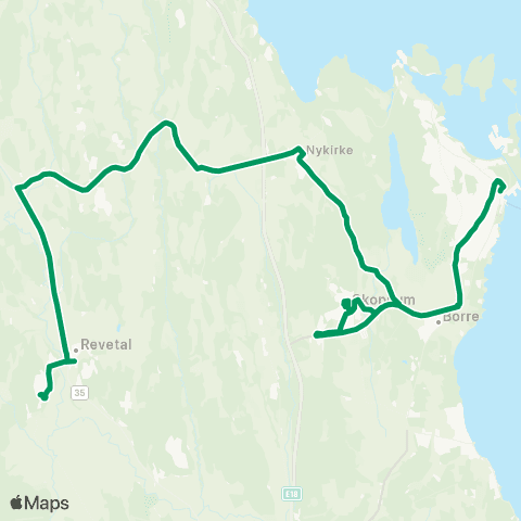 VKT - Vestfold Kollektivtrafikk Bergsåsen-Skoppum-Horten map