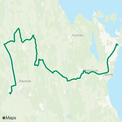 VKT - Vestfold Kollektivtrafikk Horten-Skoppum-Kirkevold-Re map
