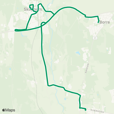 VKT - Vestfold Kollektivtrafikk Borre usk-Skoppum-Adal map