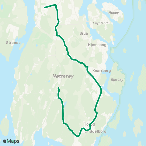 VKT - Vestfold Kollektivtrafikk Steinerskolen-Torød-Engås map