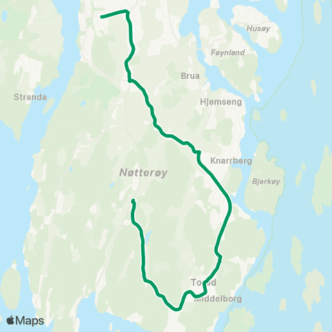 VKT - Vestfold Kollektivtrafikk Tønsberg-Granly skole map
