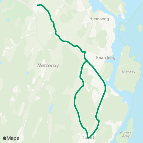 VKT - Vestfold Kollektivtrafikk Tønsberg-Granly skole map