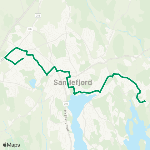 VKT - Vestfold Kollektivtrafikk Lasken-Sandefjord-Gjekstad map