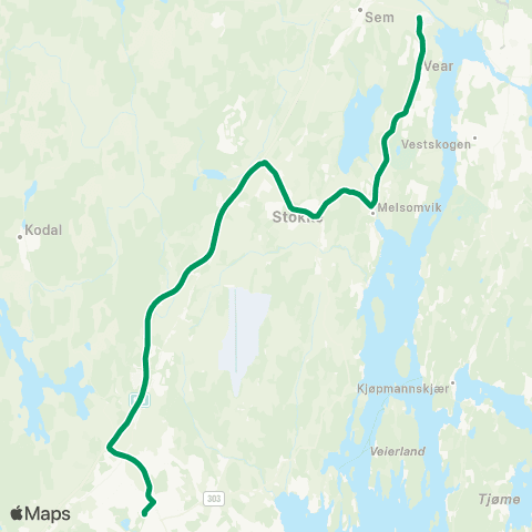 VKT - Vestfold Kollektivtrafikk Sandefjord Vgs-Sørby-Vear-Tøns map