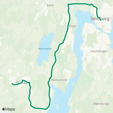 VKT - Vestfold Kollektivtrafikk Tønsberg-Melsom vgs-Stokke usk map
