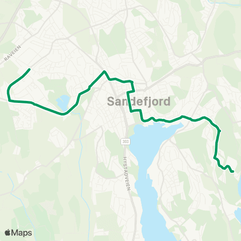 VKT - Vestfold Kollektivtrafikk Ringkollen-Sandefjord-Pindsle map