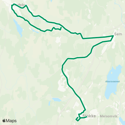 VKT - Vestfold Kollektivtrafikk Stokke-Dalen-Dyrsø map